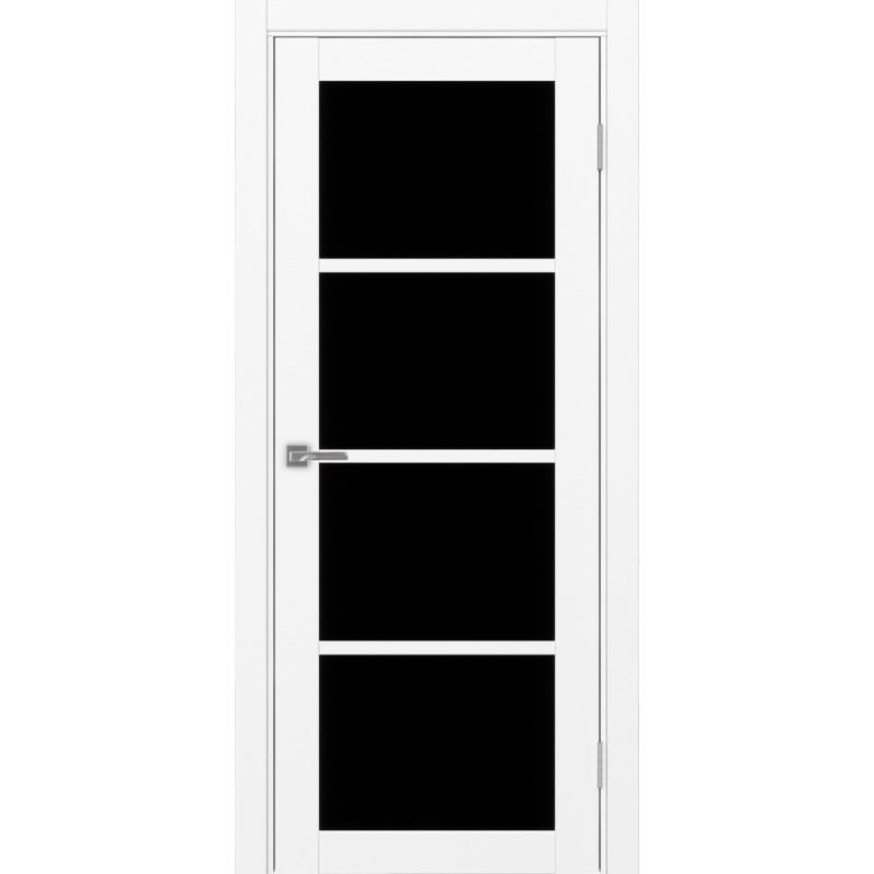 Межкомнатная дверь Турин 540.2222, цвет белый снежный, заполнение LACчерный, размер 200*80 см.