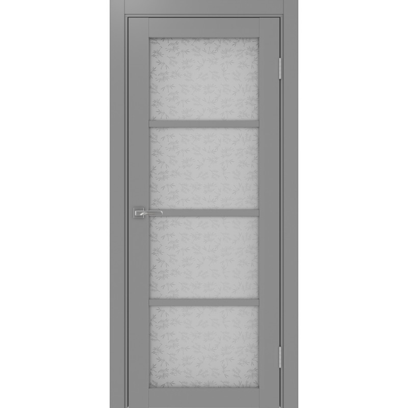 Межкомнатная дверь Турин 540.2222, цвет серый, заполнение Дали бесцветное, размер 200*80 см.