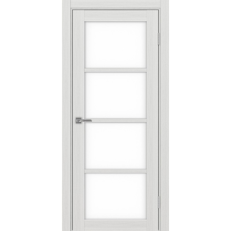Межкомнатная дверь Турин 540.2222, цвет ясень серебристый, заполнение LACбелый, размер 200*80 см.