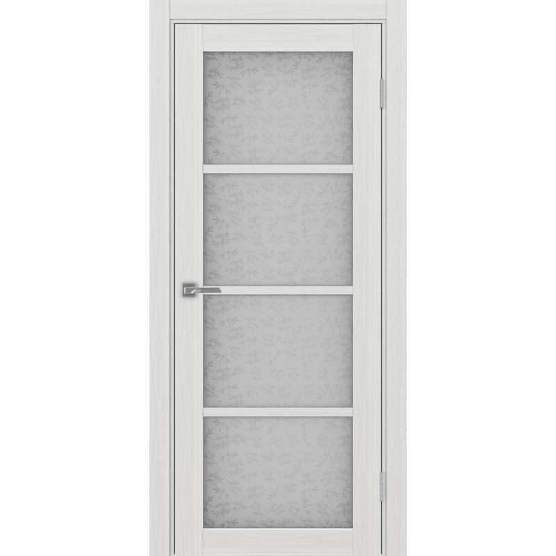 Межкомнатная дверь Турин 540.2222, цвет ясень серебристый, заполнение Дали бесцветное, размер 200*80 см.