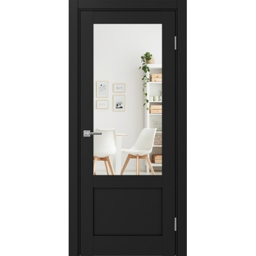 Турин 540ПФ.21, цвет Антрацит стекло Зеркало/Зеркало, размер 80*200 см.