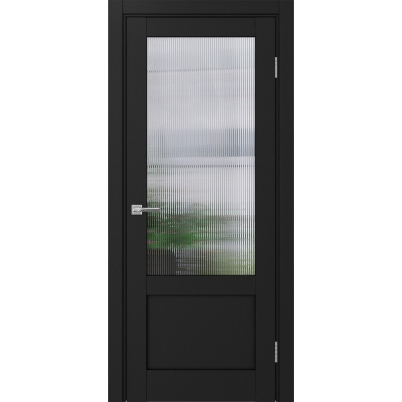 Межкомнатная дверь Турин 540ПФ.21, цвет Антрацит стекло Мору, размер 80*200 см.