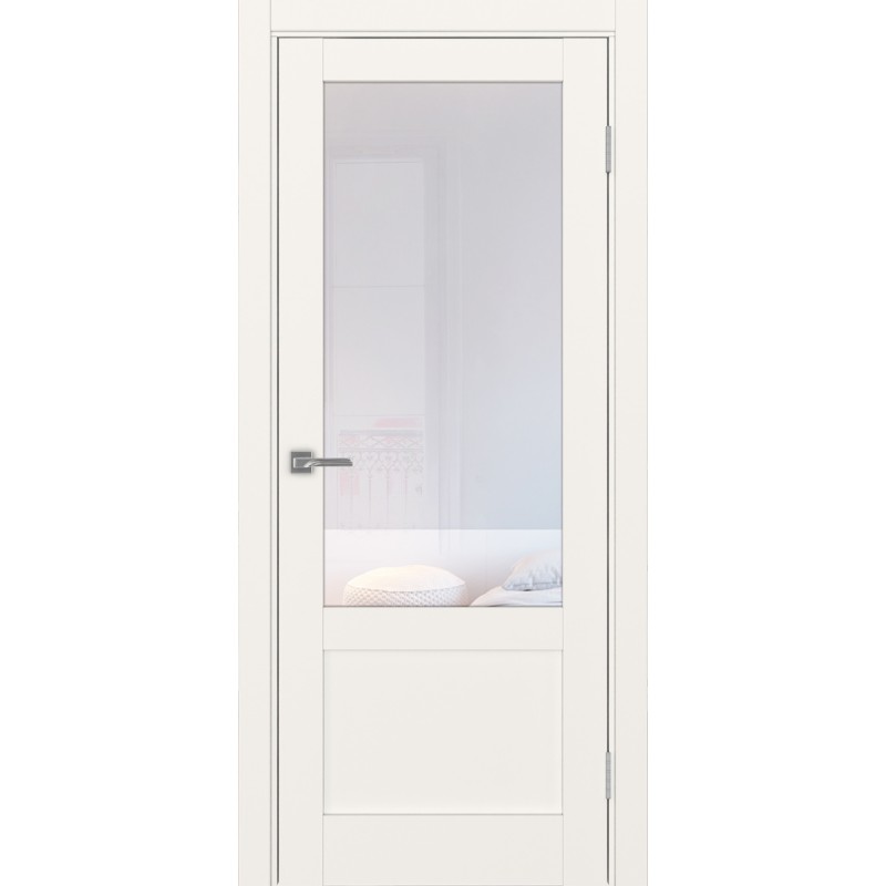 Межкомнатная дверь Турин 540ПФ.21, цвет, бежевый, заполнение Прозрачное, размер 200*80 см.