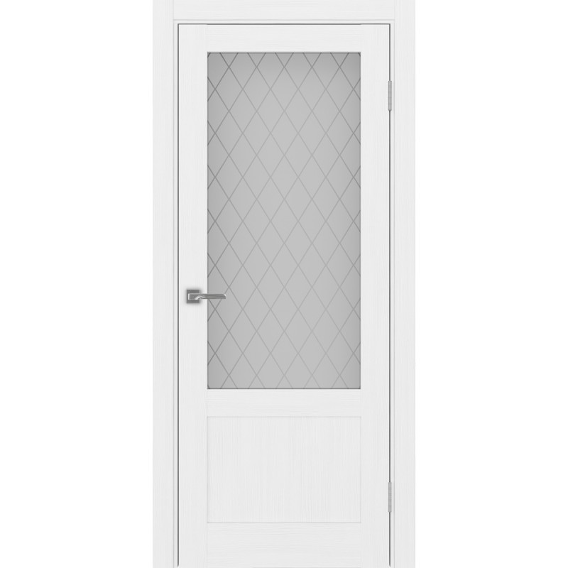 Межкомнатная дверь Турин 540ПФ.21, цвет белый лёд, заполнение Кристалл бесцветное, размер 200*80 см.