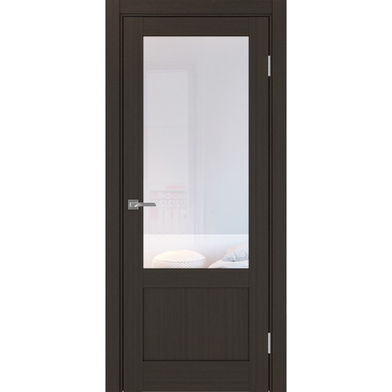 Межкомнатная дверь Турин 540ПФ.21, цвет венге FL, заполнение Прозрачное, размер 200*80 см.