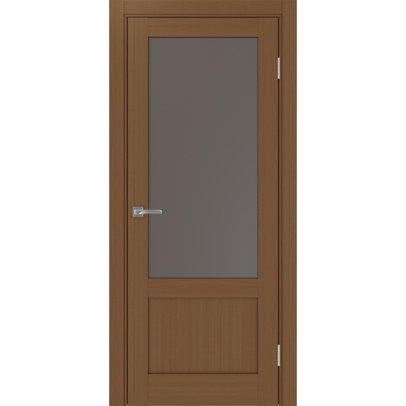 Межкомнатная дверь Турин 540ПФ.21, цвет орех NL, заполнение Бронза матовое, размер 200*35 см.