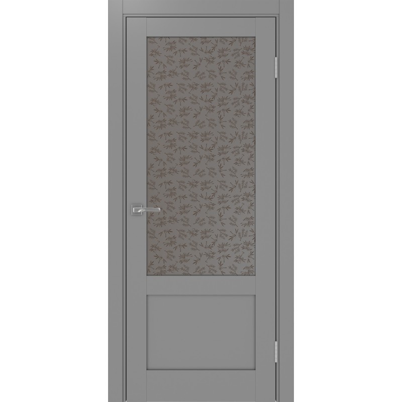 Межкомнатная дверь Турин 540ПФ.21, цвет серый, заполнение Дали бронзовое, размер 200*80 см.