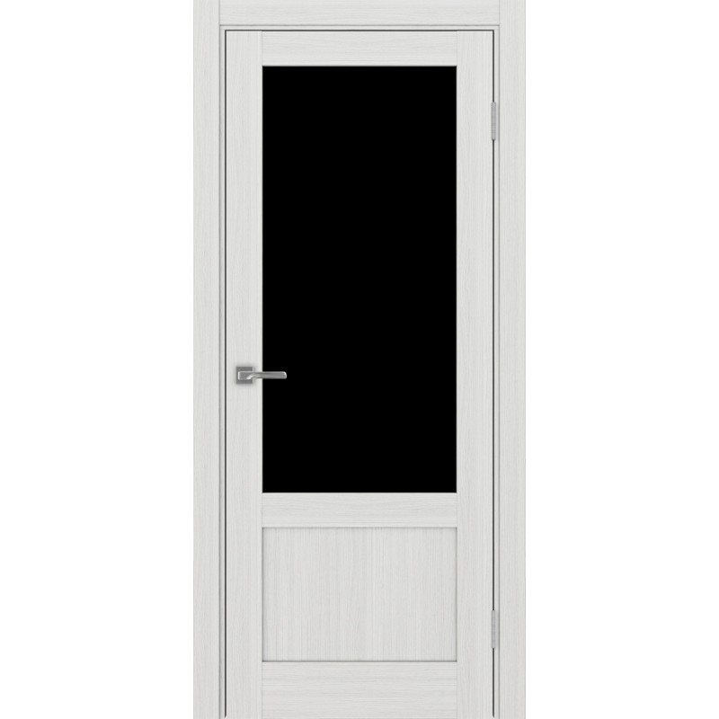 Межкомнатная дверь Турин 540ПФ.21, цвет ясень серебристый, заполнение LACчерный, размер 200*80 см.