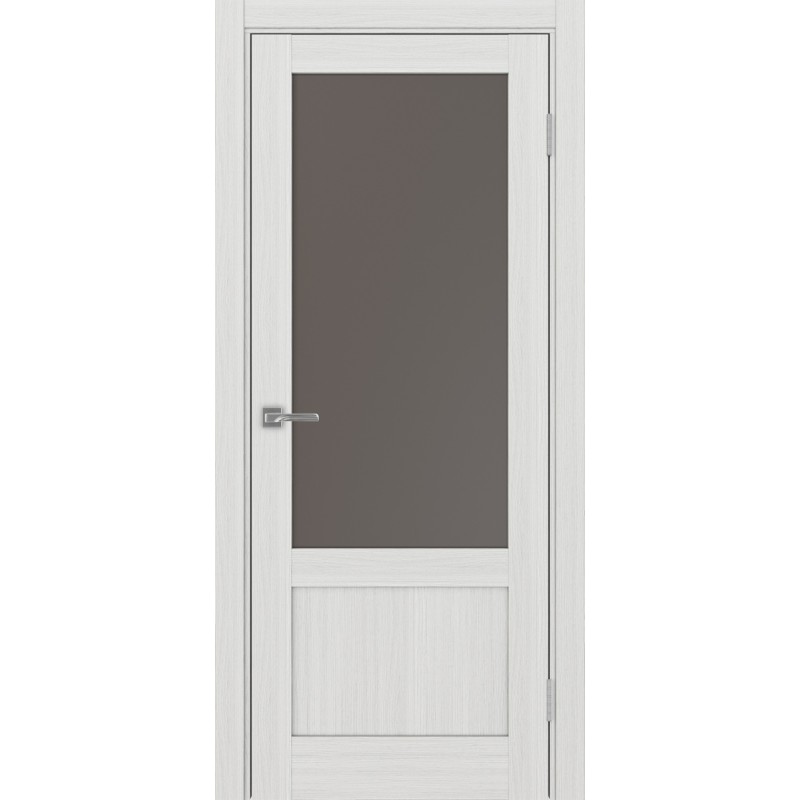 Межкомнатная дверь Турин 540ПФ.21, цвет ясень серебристый, заполнение Бронза матовое, размер 200*80 см.