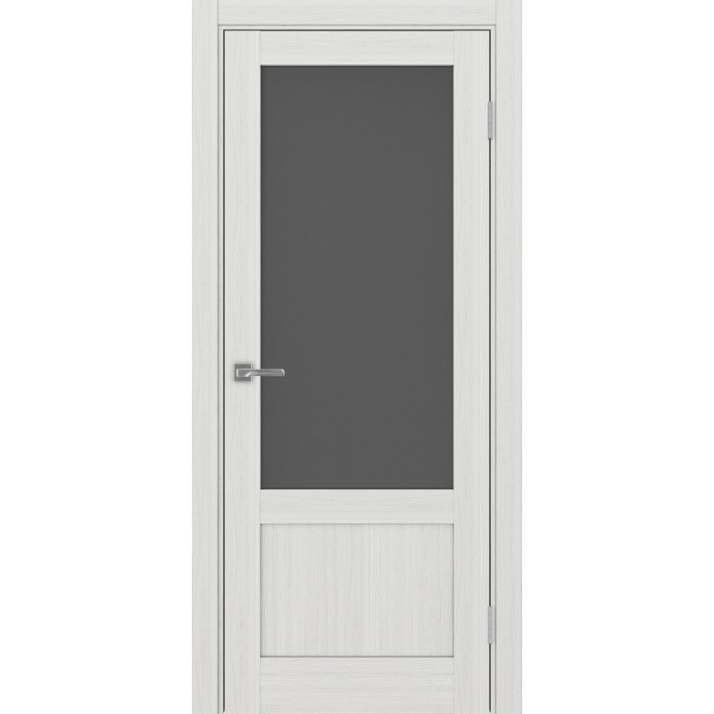 Межкомнатная дверь Турин 540ПФ.21, цвет ясень серебристый, заполнение Графит матовое, размер 200*80 см.