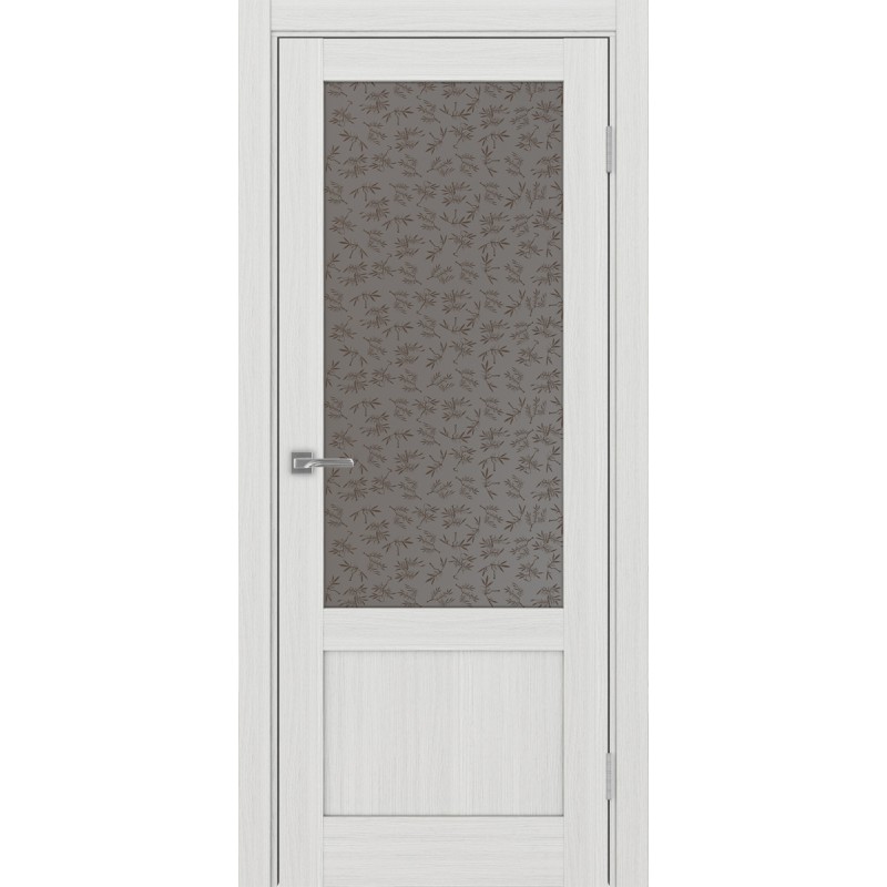 Межкомнатная дверь Турин 540ПФ.21, цвет ясень серебристый, заполнение Дали бронзовое, размер 200*80 см.