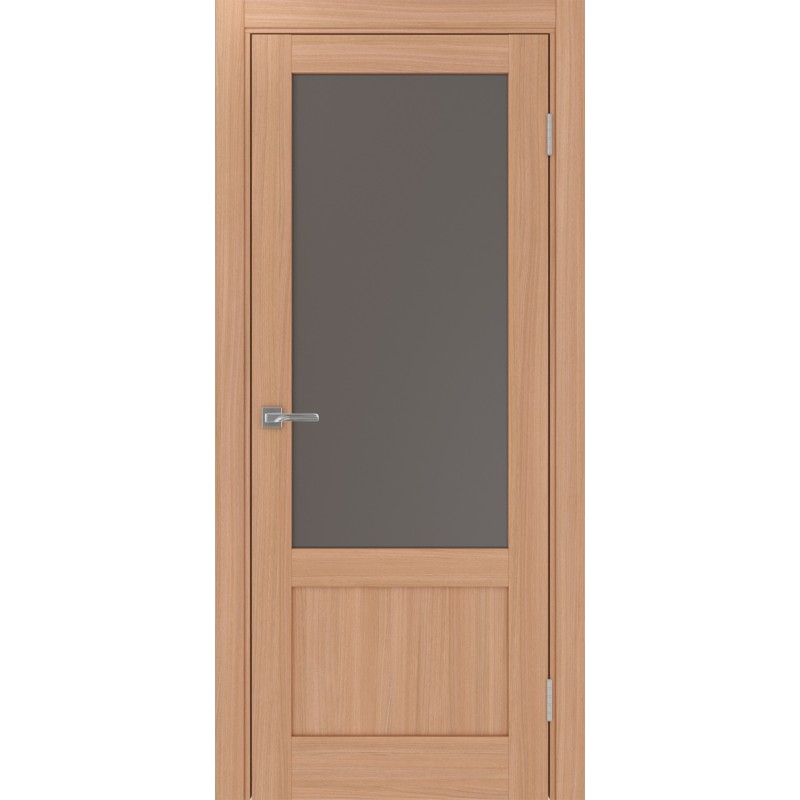 Межкомнатная дверь Турин 540ПФ.21, цвет ясень тёмный, заполнение Бронза матовое, размер 200*80 см.