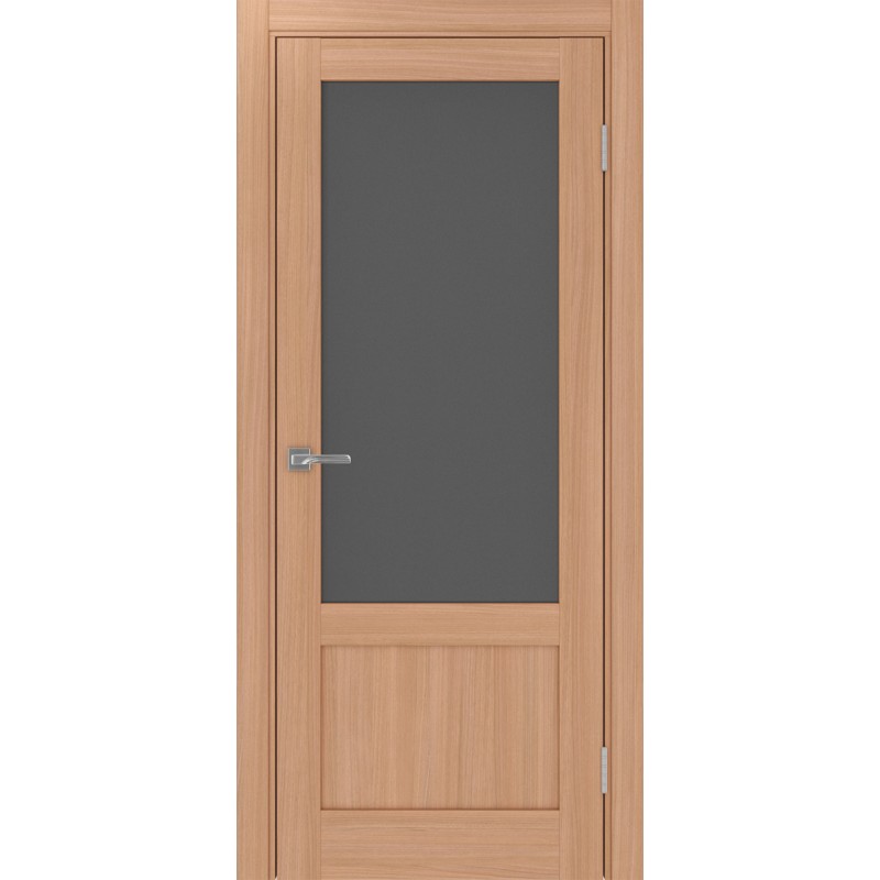 Межкомнатная дверь Турин 540ПФ.21, цвет ясень тёмный, заполнение Графит матовое, размер 200*80 см.