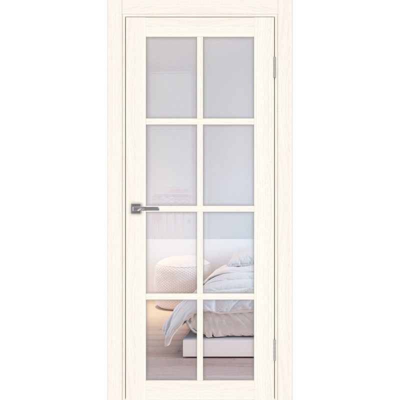 Межкомнатная дверь Турин 541.2222, цвет ясень светлый, заполнение Прозрачное, размер 200*80 см.