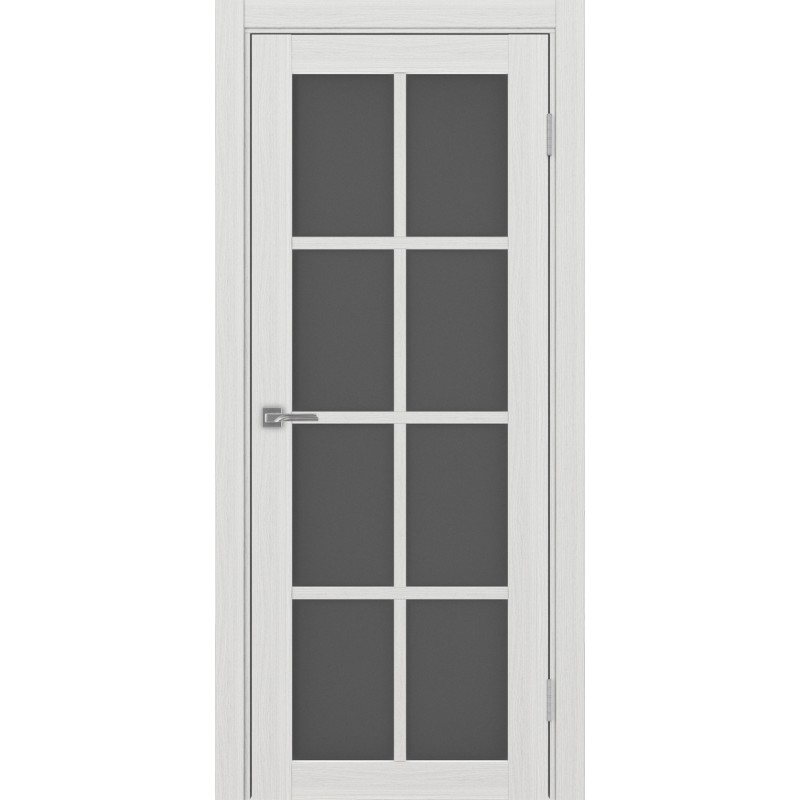 Межкомнатная дверь Турин 541.2222, цвет ясень серебристый, заполнение Графит матовое, размер 200*80 см.