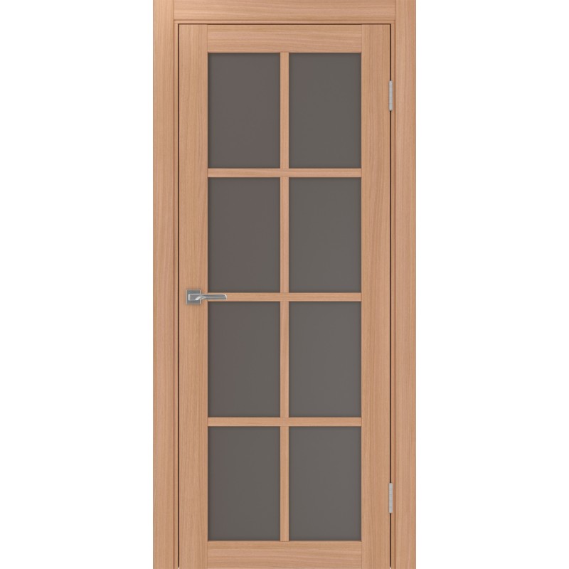 Межкомнатная дверь Турин 541.2222, цвет ясень тёмный, заполнение Бронза матовое, размер 200*80 см.