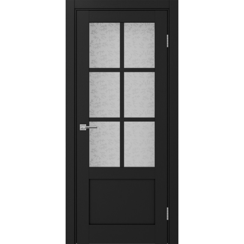 Межкомнатная дверь Турин 541ПФ.2221, цвет Антрацит стекло Дали бесцветное, размер 80*200 см.