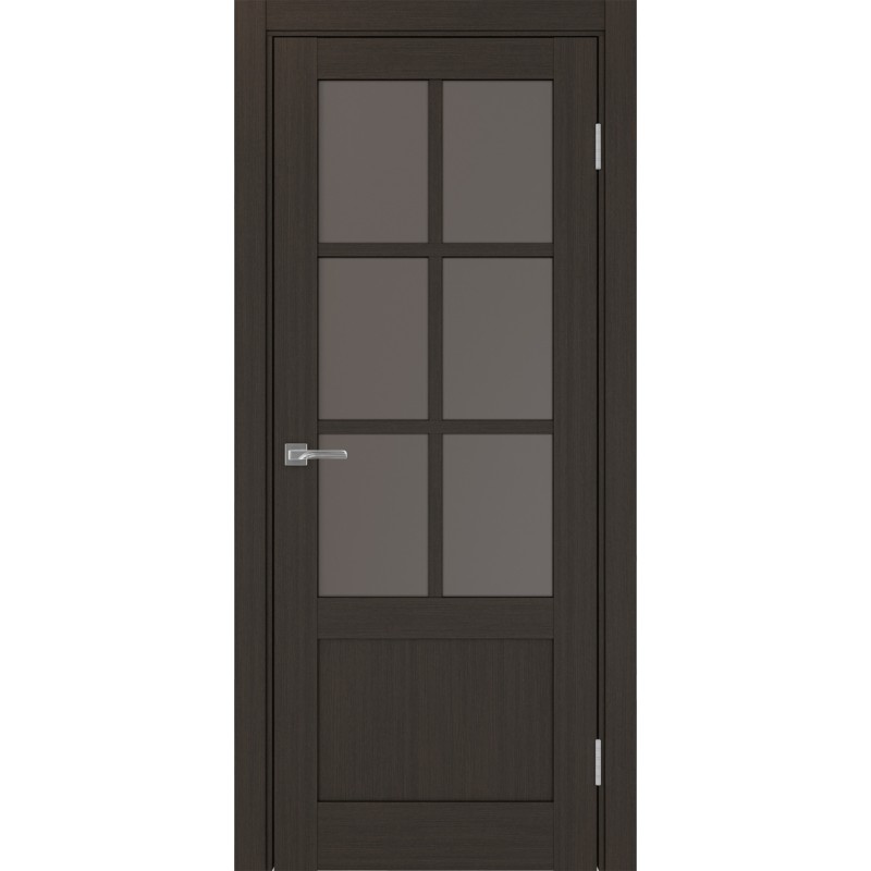 Межкомнатная дверь Турин 541ПФ.2221, цвет венге FL, заполнение Бронза матовое, размер 200*80 см.