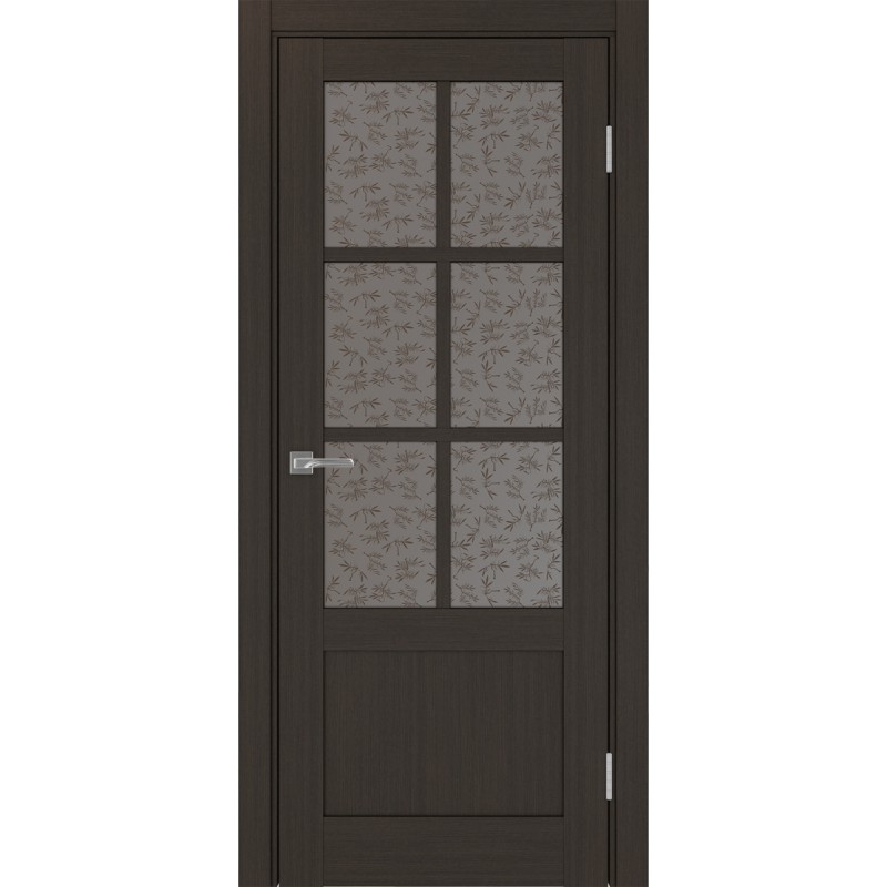 Межкомнатная дверь Турин 541ПФ.2221, цвет венге FL, заполнение Дали бронзовое, размер 200*80 см.