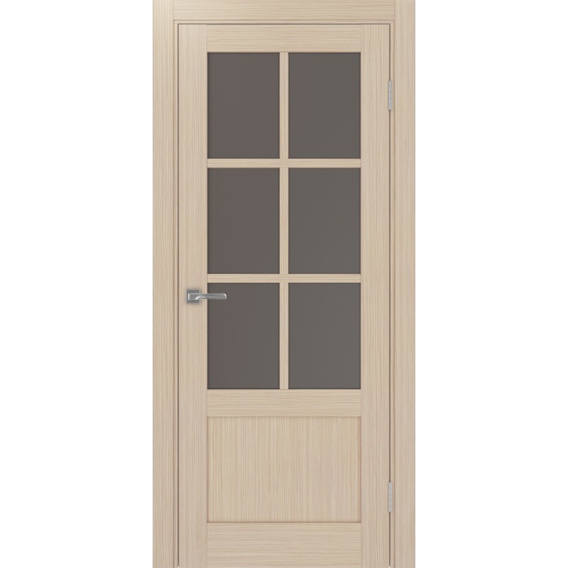 Межкомнатная дверь Турин 541ПФ.2221, цвет дуб беленый FL, заполнение Бронза матовое, размер 200*80 см.