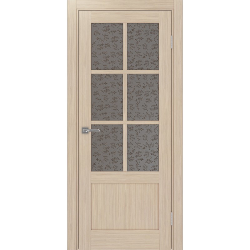 Межкомнатная дверь Турин 541ПФ.2221, цвет дуб беленый FL, заполнение Дали бронзовое, размер 200*80 см.