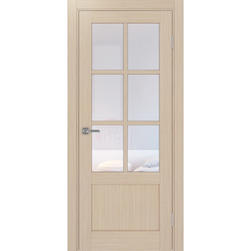 Межкомнатная дверь Турин 541ПФ.2221, цвет дуб беленый FL, заполнение Прозрачное, размер 200*80 см.