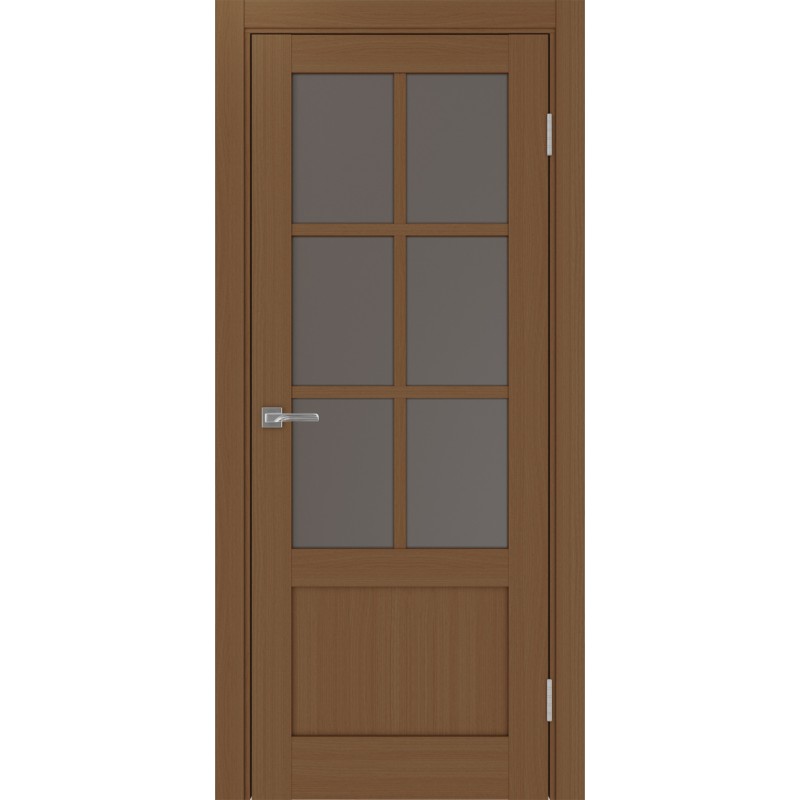 Межкомнатная дверь Турин 541ПФ.2221, цвет орех NL, заполнение Бронза матовое, размер 200*80 см.
