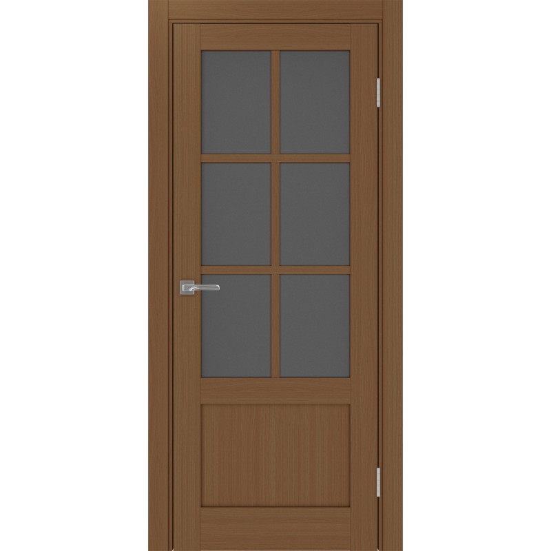 Межкомнатная дверь Турин 541ПФ.2221, цвет орех NL, заполнение Графит матовое, размер 200*80 см.