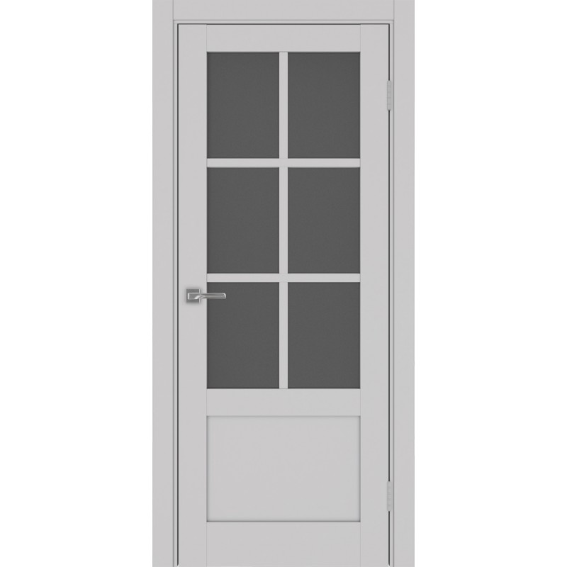 Межкомнатная дверь Турин 541ПФ.2221, цвет пепельный, заполнение Графит матовое, размер 200*80 см.