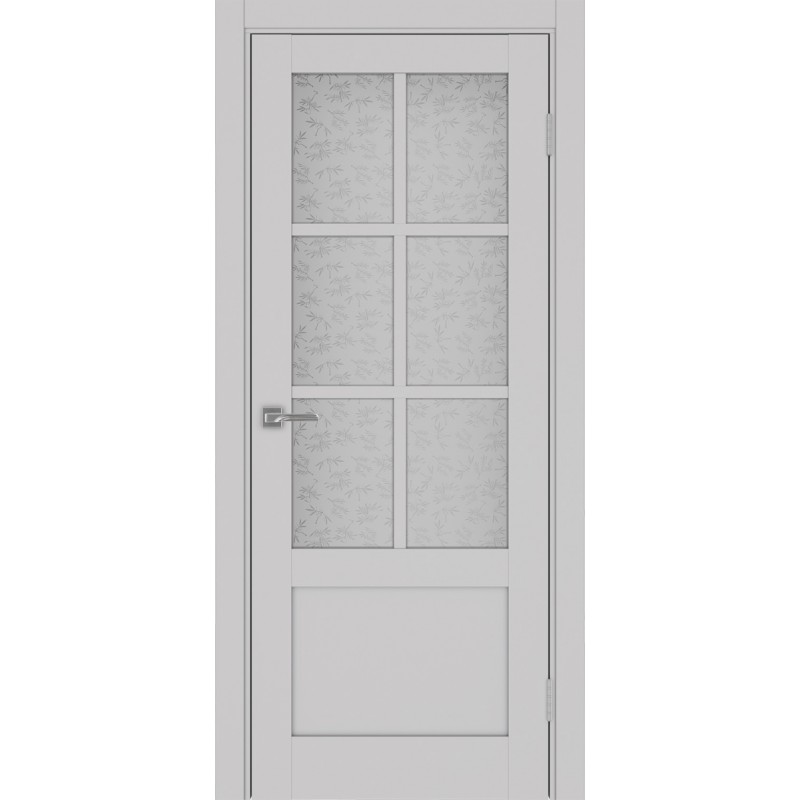 Межкомнатная дверь Турин 541ПФ.2221, цвет пепельный, заполнение Дали бесцветное, размер 200*80 см.