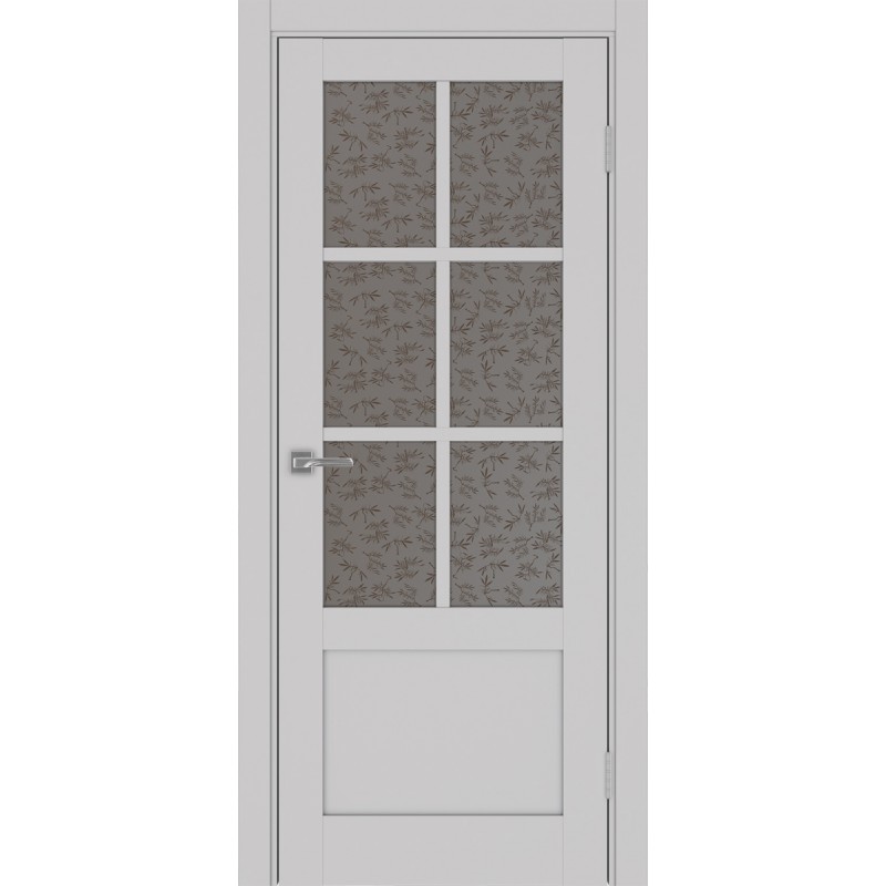 Межкомнатная дверь Турин 541ПФ.2221, цвет пепельный, заполнение Дали бронзовое, размер 200*80 см.