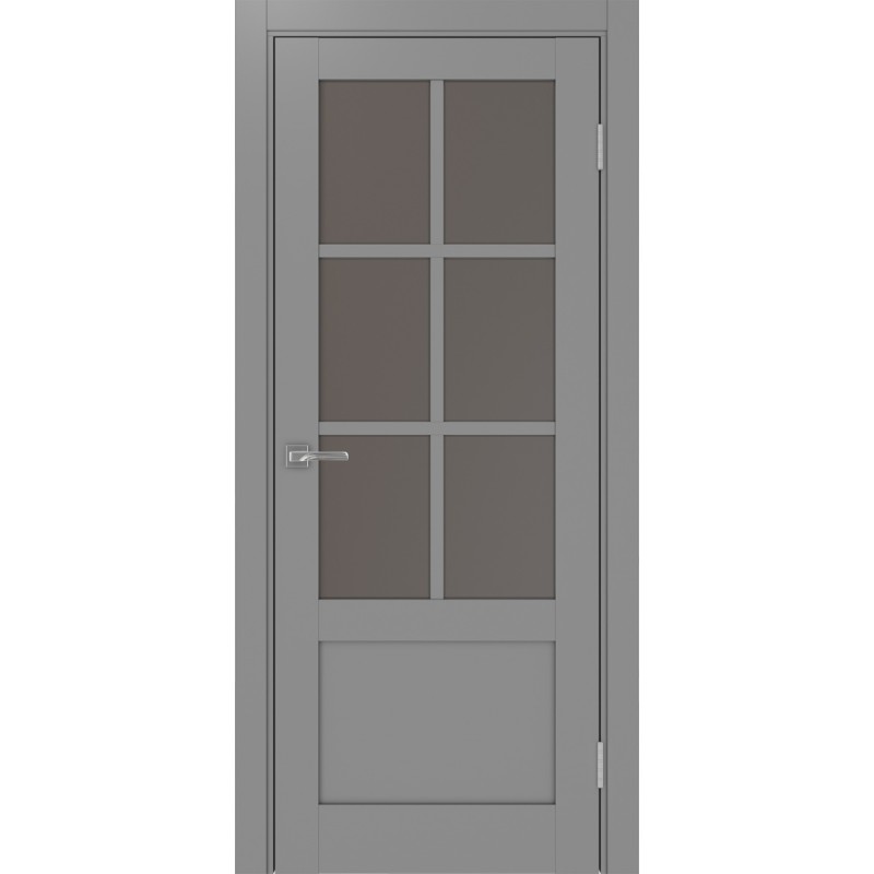 Межкомнатная дверь Турин 541ПФ.2221, цвет серый, заполнение Бронза матовое, размер 200*80 см.