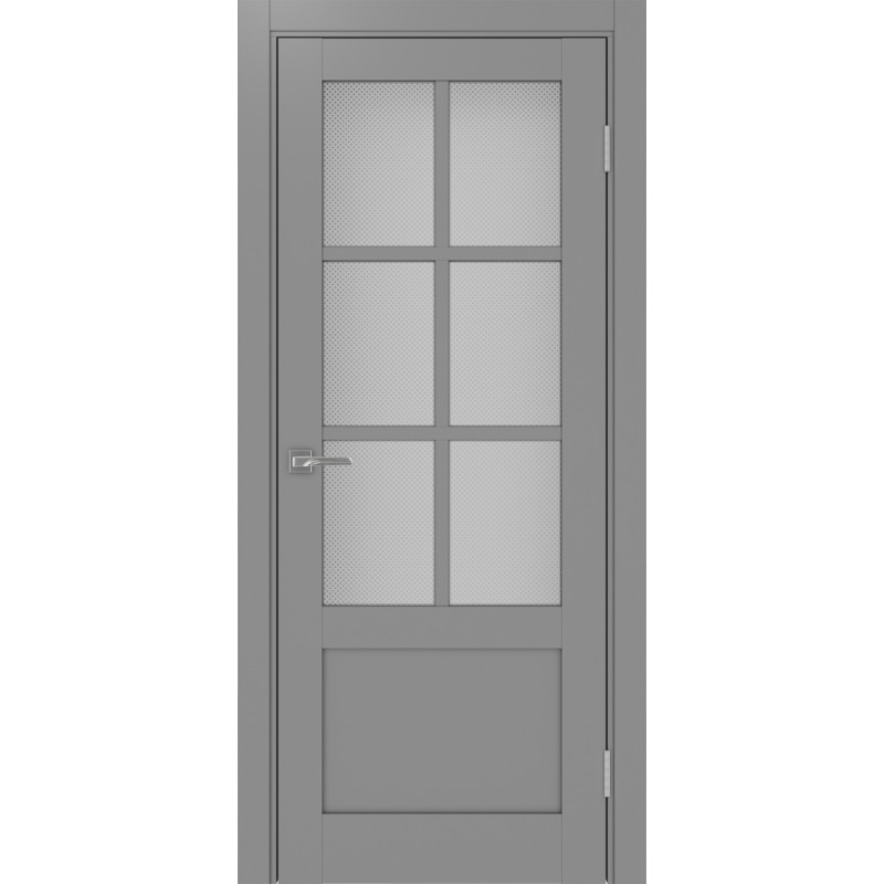 Межкомнатная дверь Турин 541ПФ.2221, цвет серый, заполнение Пунта бесцветное, размер 200*80 см.