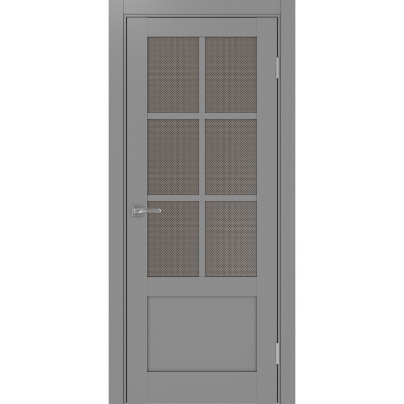 Межкомнатная дверь Турин 541ПФ.2221, цвет серый, заполнение Пунта бронзовое, размер 200*80 см.