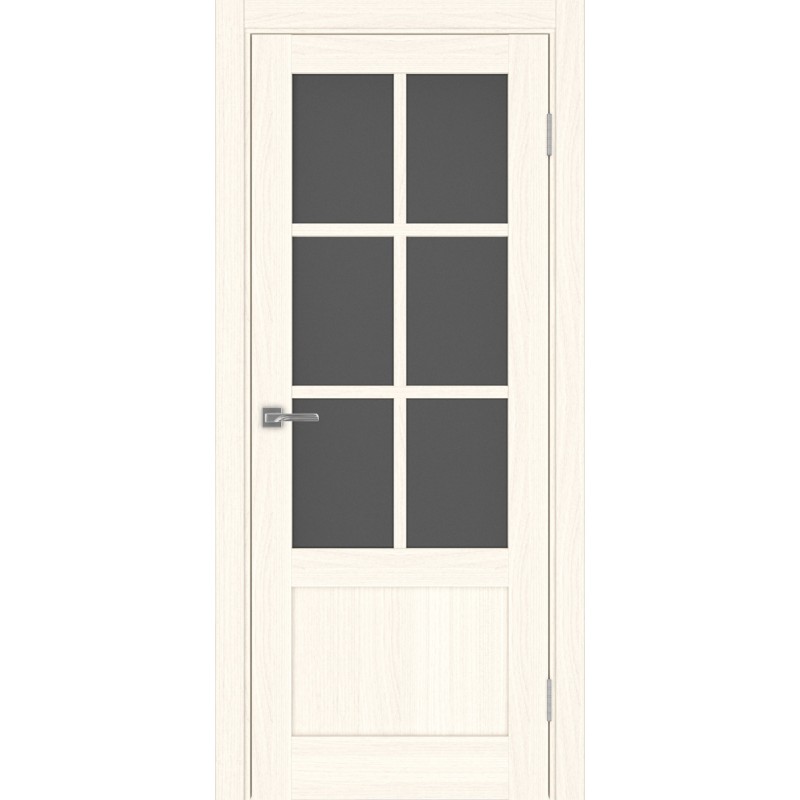 Межкомнатная дверь Турин 541ПФ.2221, цвет ясень светлый, заполнение Графит матовое, размер 200*80 см.