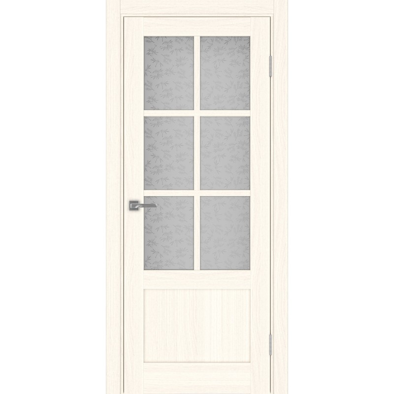 Межкомнатная дверь Турин 541ПФ.2221, цвет ясень светлый, заполнение Дали бесцветное, размер 200*80 см.