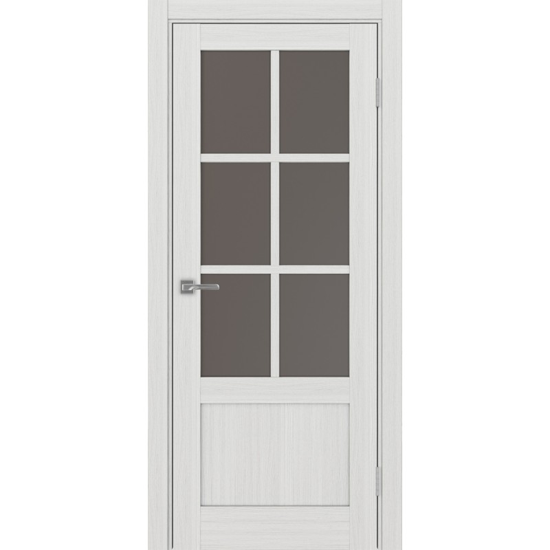 Межкомнатная дверь Турин 541ПФ.2221, цвет ясень серебристый, заполнение Бронза матовое, размер 200*80 см.