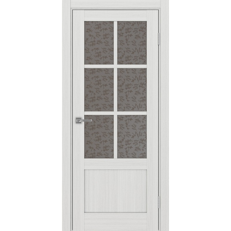 Межкомнатная дверь Турин 541ПФ.2221, цвет ясень серебристый, заполнение Дали бронзовое, размер 200*80 см.