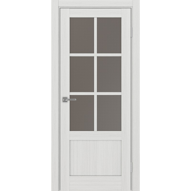 Межкомнатная дверь Турин 541ПФ.2221, цвет ясень серебристый, заполнение Пунта бронзовое, размер 200*80 см.