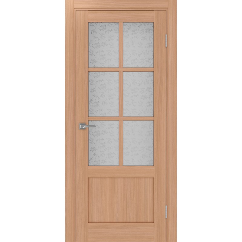 Межкомнатная дверь Турин 541ПФ.2221, цвет ясень тёмный, заполнение Дали бесцветное, размер 200*80 см.