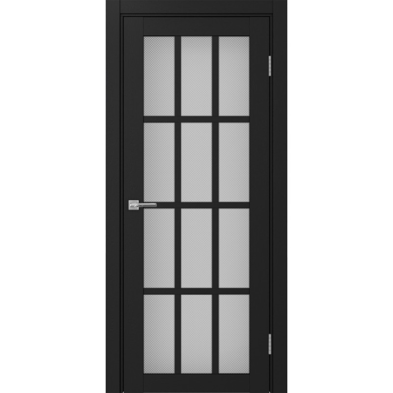 Межкомнатная дверь Турин 542.2222, цвет Антрацит стекло Пунта бесцветное, размер 80*200 см.