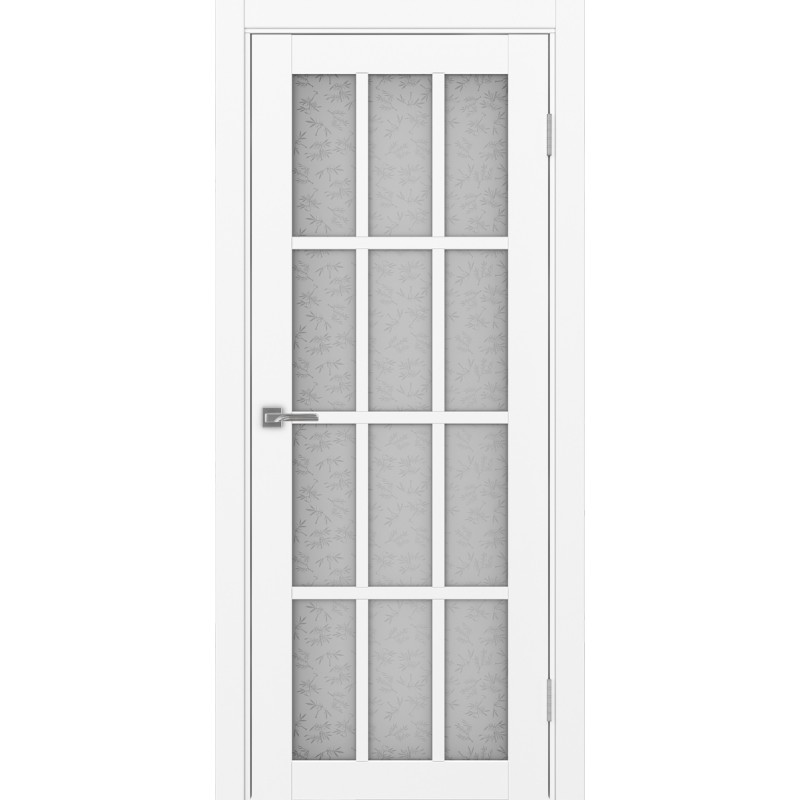Межкомнатная дверь Турин 542.2222, цвет белый снежный, заполнение Дали бесцветное, размер 200*80 см.