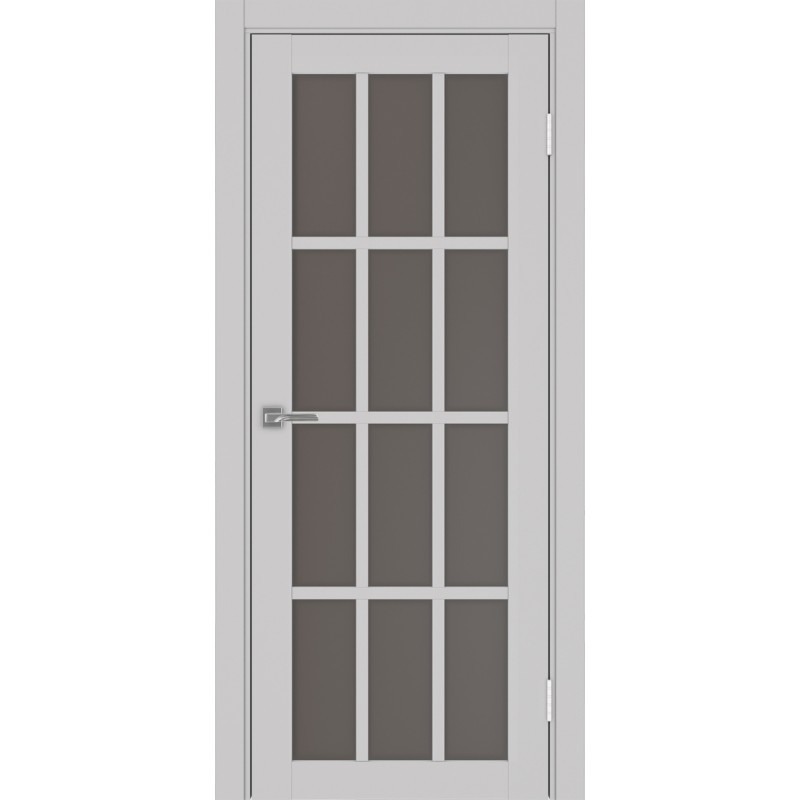 Межкомнатная дверь Турин 542.2222, цвет пепельный, заполнение Бронза матовое, размер 200*80 см.