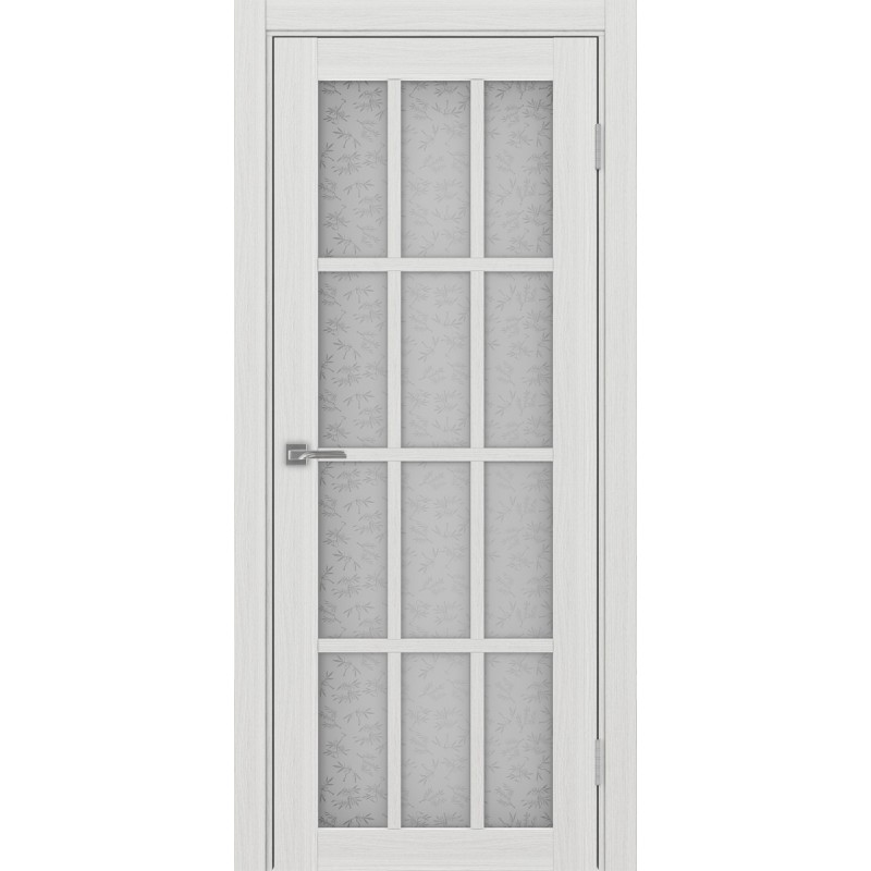 Межкомнатная дверь Турин 542.2222, цвет ясень серебристый, заполнение Дали бесцветное, размер 200*80 см.