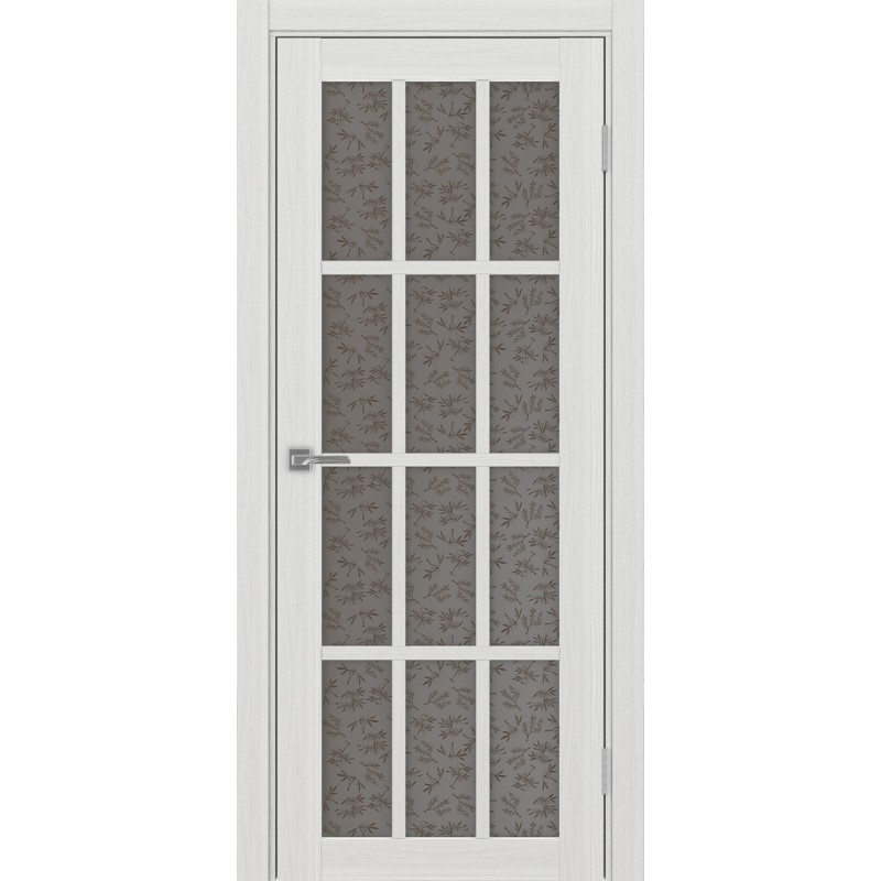 Межкомнатная дверь Турин 542.2222, цвет ясень серебристый, заполнение Дали бронзовое, размер 200*80 см.