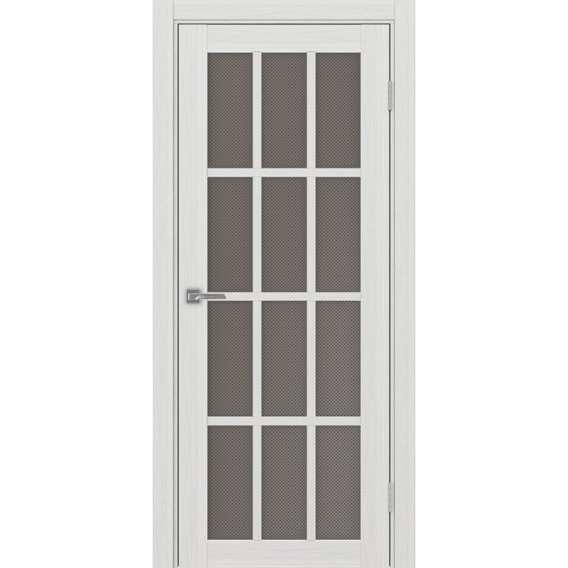 Межкомнатная дверь Турин 542.2222, цвет ясень серебристый, заполнение Пунта бронзовое, размер 200*80 см.