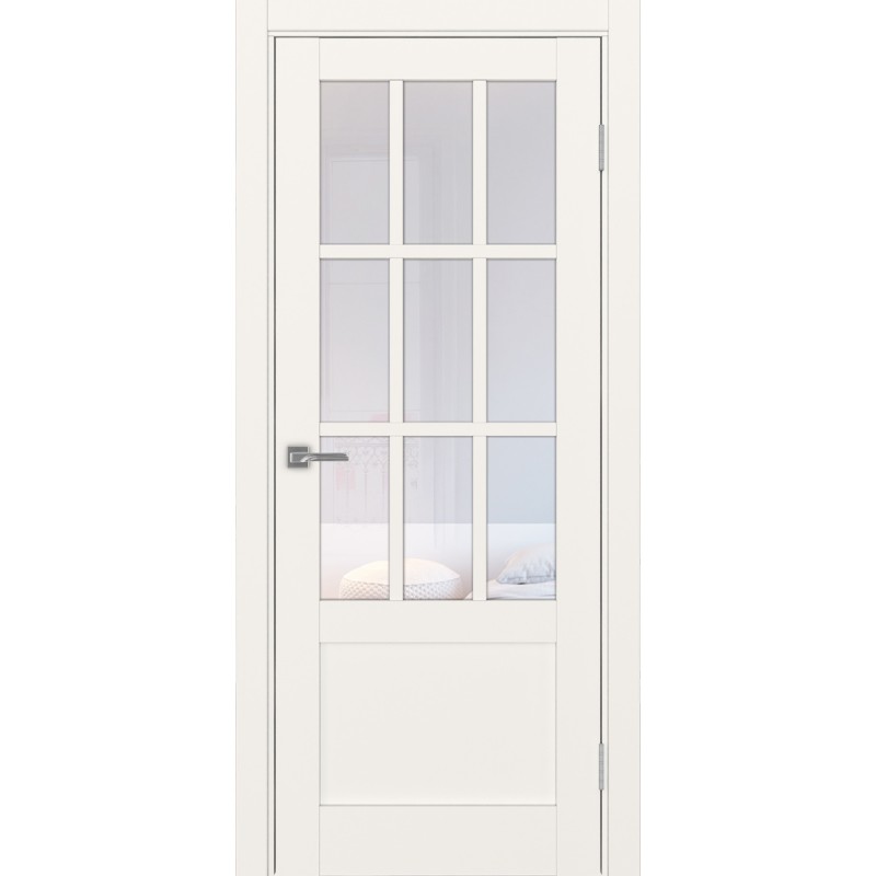 Межкомнатная дверь Турин 542ПФ.2221, цвет, бежевый, заполнение Прозрачное, размер 200*80 см.