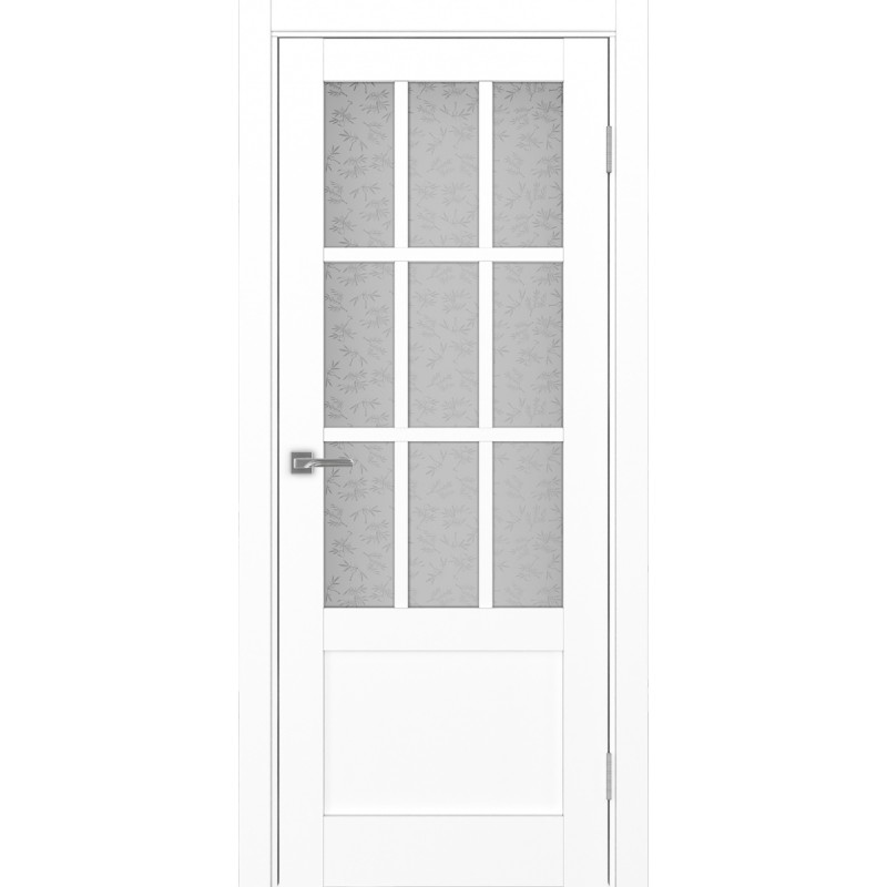Межкомнатная дверь Турин 542ПФ.2221, цвет белый снежный, заполнение Дали бесцветное, размер 200*80 см.
