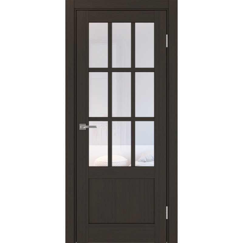 Межкомнатная дверь Турин 542ПФ.2221, цвет венге FL, заполнение Прозрачное, размер 200*80 см.