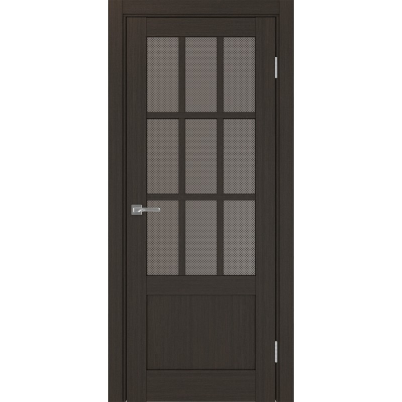 Межкомнатная дверь Турин 542ПФ.2221, цвет венге FL, заполнение Пунта бронзовое, размер 200*80 см.